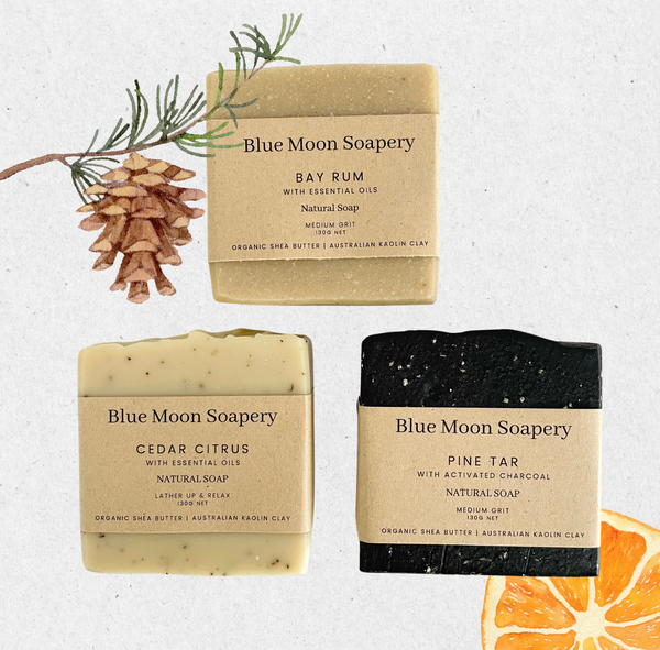 Mens Natural Soap - Best Soap for Men 3 pack